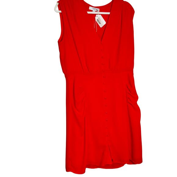 Thakoon Collective Pink V-Neck Shift Dress Sleeveless Crepe Size 10 - Picture 2 of 8